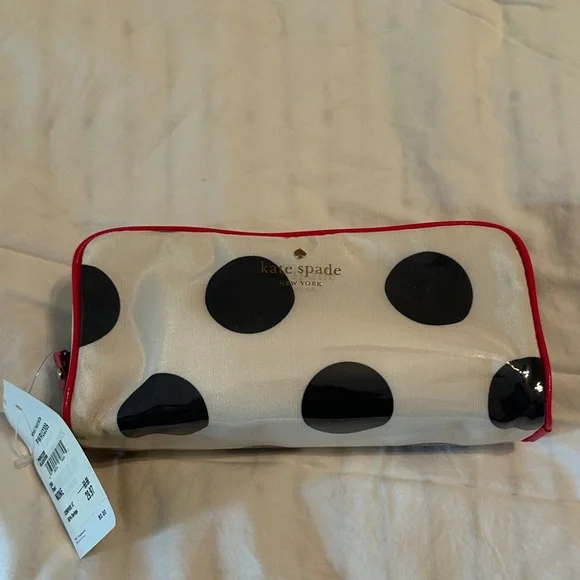 Kate Spade Cream and Black Polka Dot Pouch - Picture 1 of 3